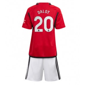 Manchester United Diogo Dalot #20 Replika Babytøj Hjemmebanesæt Børn 2023-24 Kortærmet (+ Korte bukser)